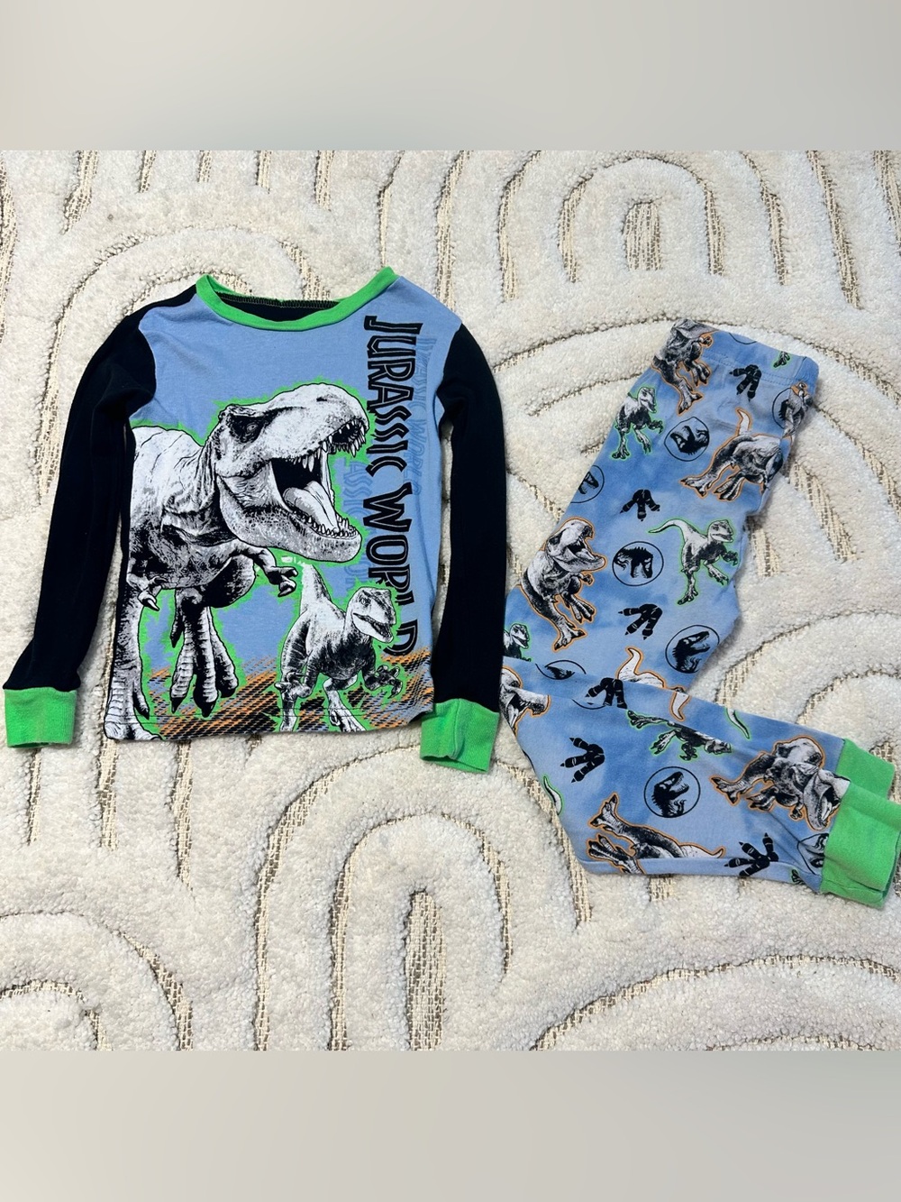 Boys Jurassic World Blue Pajamas | Size 6